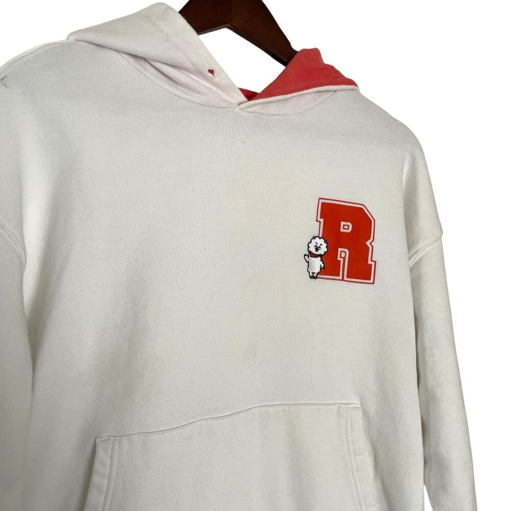 BTS BT21 RJ Jin Hoodie Sweatshirt Medium M White Orange K Pop Music